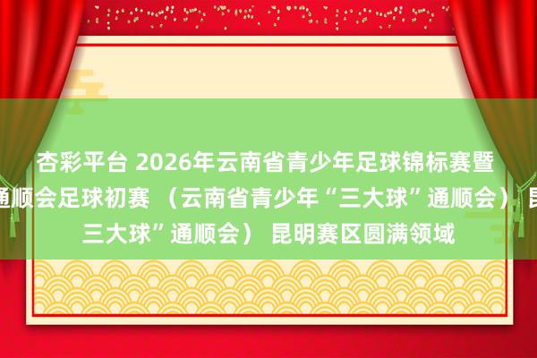 杏彩平台 2026年云南省青少年足球锦标赛暨 云南省第十七届通顺会足球初赛 （云南省青少年“三大球”通顺会） 昆明赛区圆满领域
